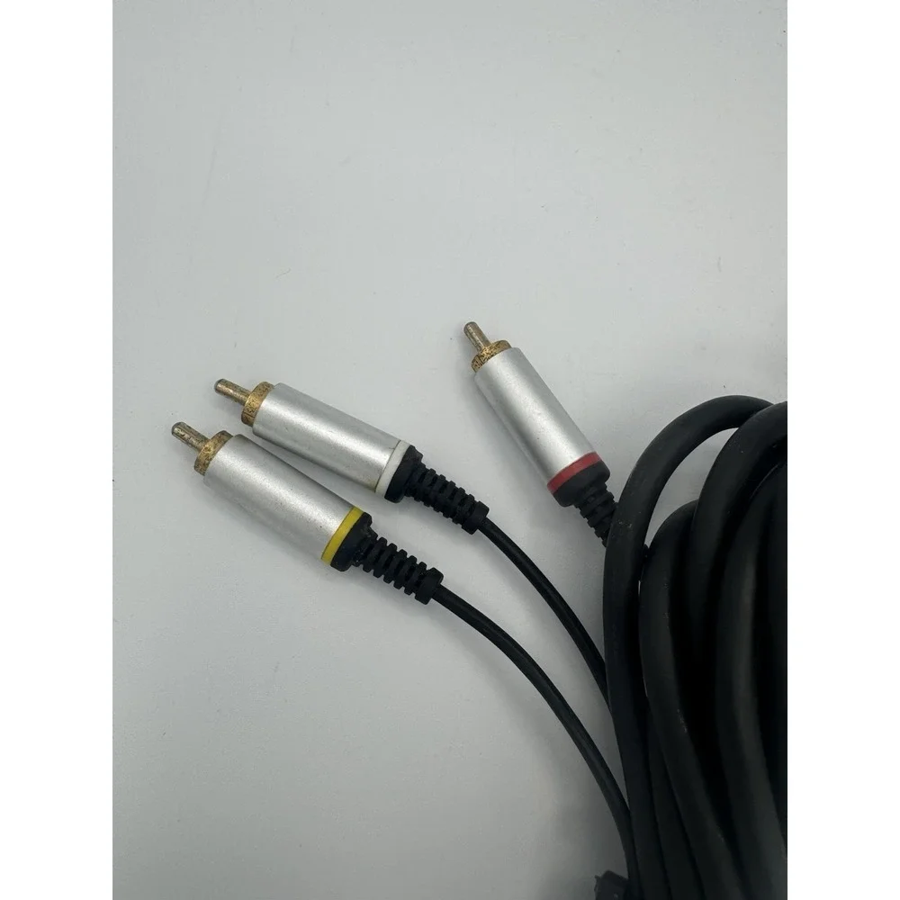 Official OEM Sony Playstation 2 3 PS1 PS2 PS3 Gold Tip RCA Composite AV Cable